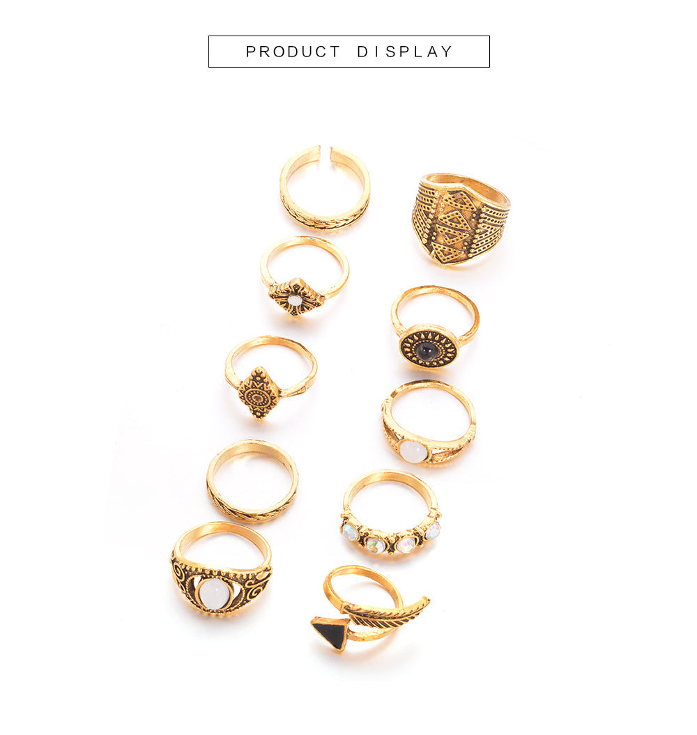 Simple Retro Alloy Plating Ring
