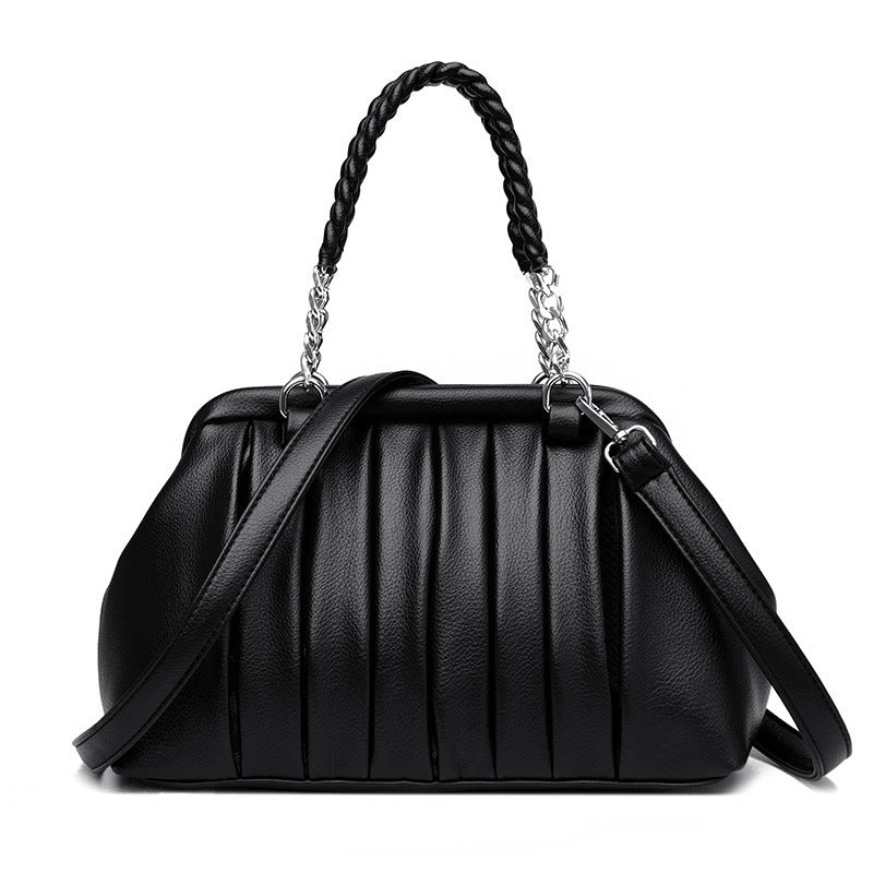 Pleated Woven Portable Bag