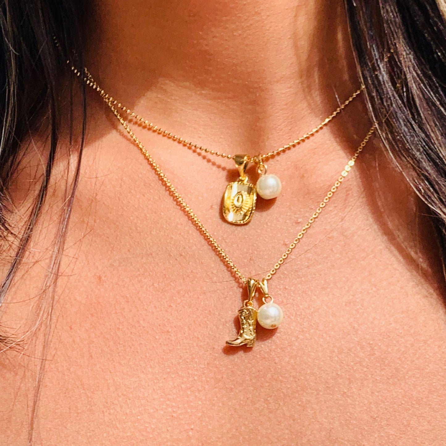 Cowboy Boot Cap Necklace
