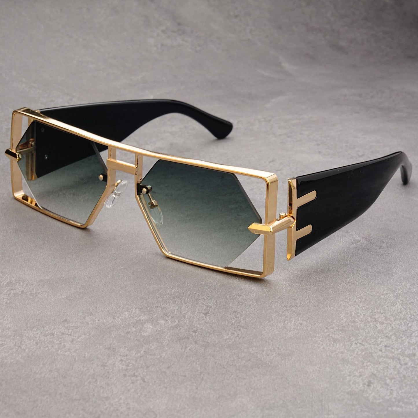 Hollow Big Square Rim Sunglasses