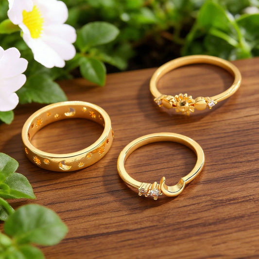 Star And Moon Ring