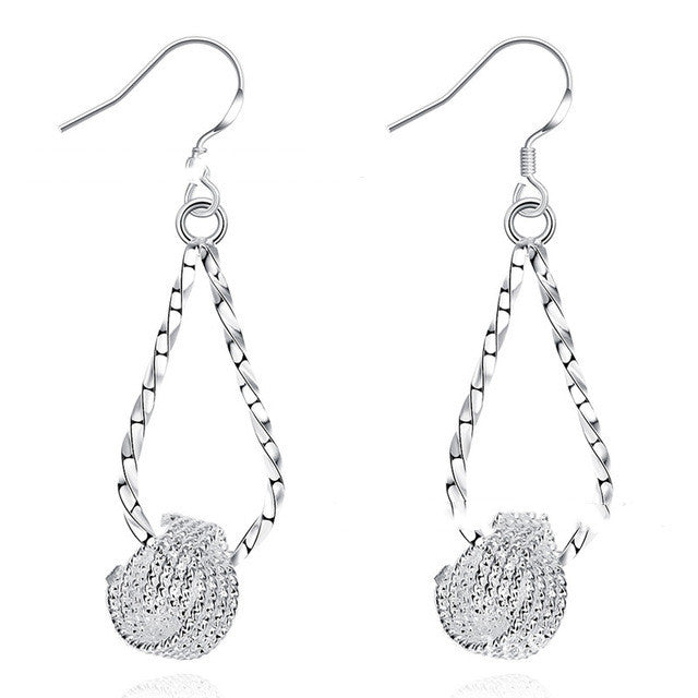 Water Drop Shaped Hanging Tennis Earrings