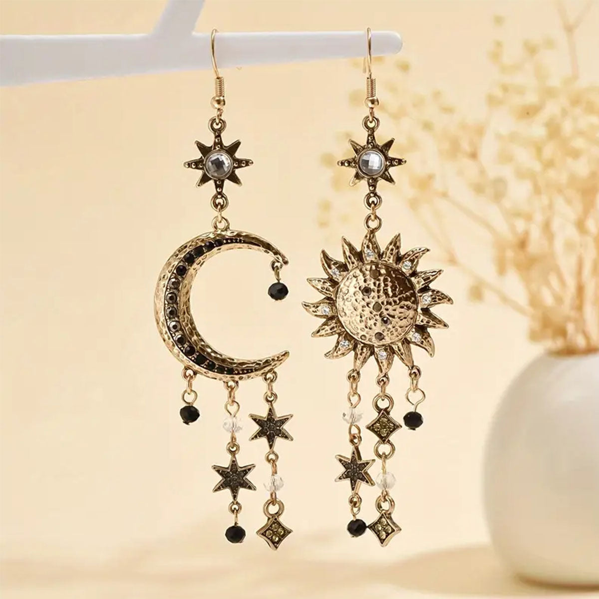Long Sun Moon Earrings