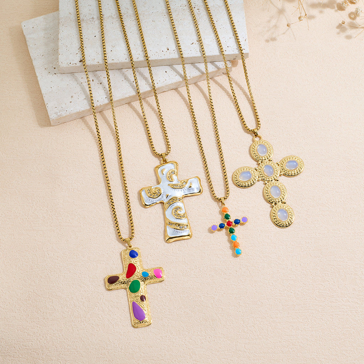 Drop Oil Cross Necklace For Men And Women