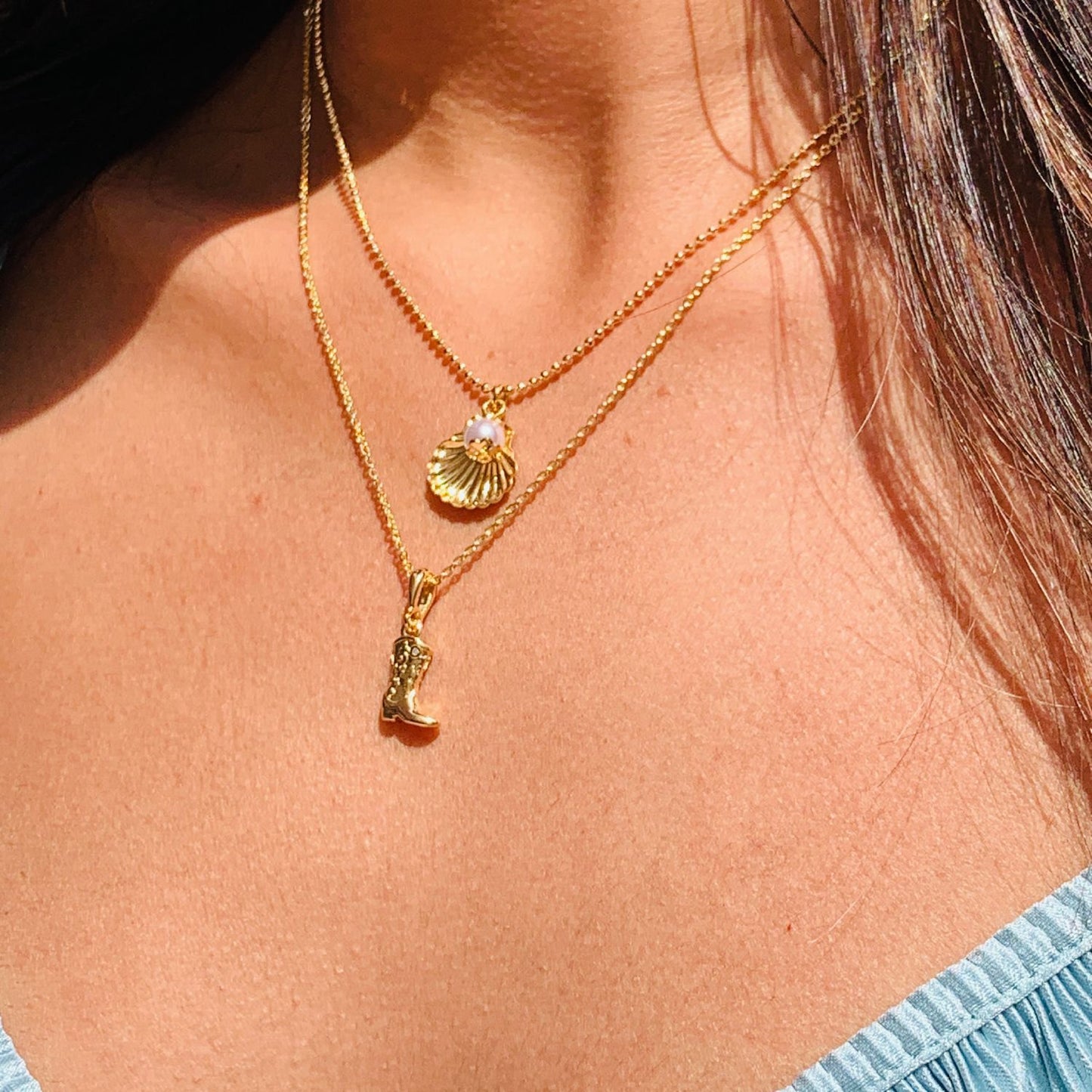 Cowboy Boot Cap Necklace