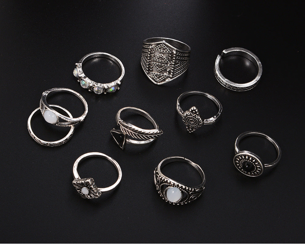 Simple Retro Alloy Plating Ring