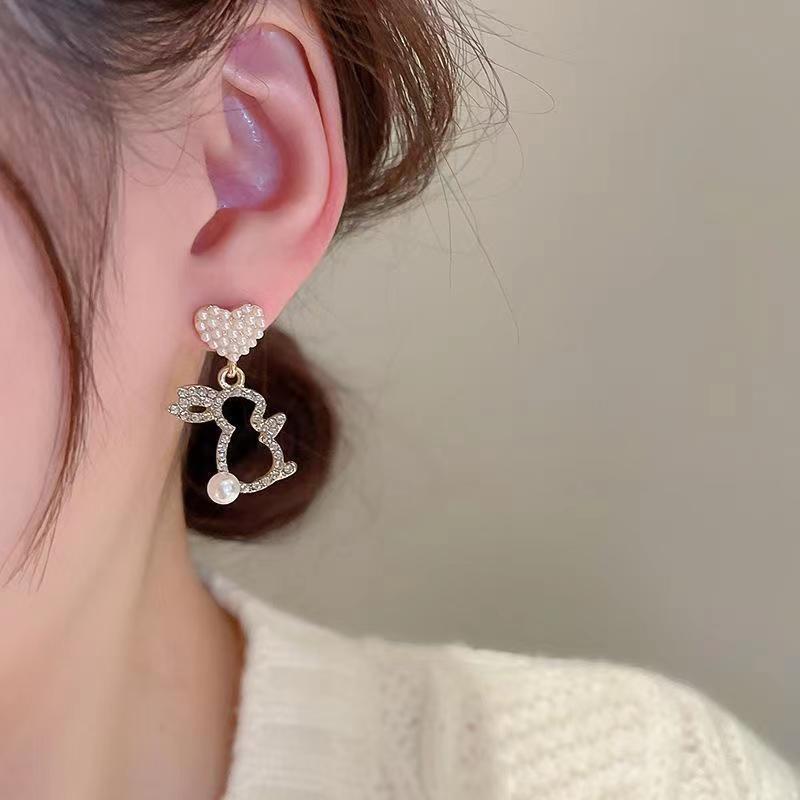 Pearl Bunny Earrings