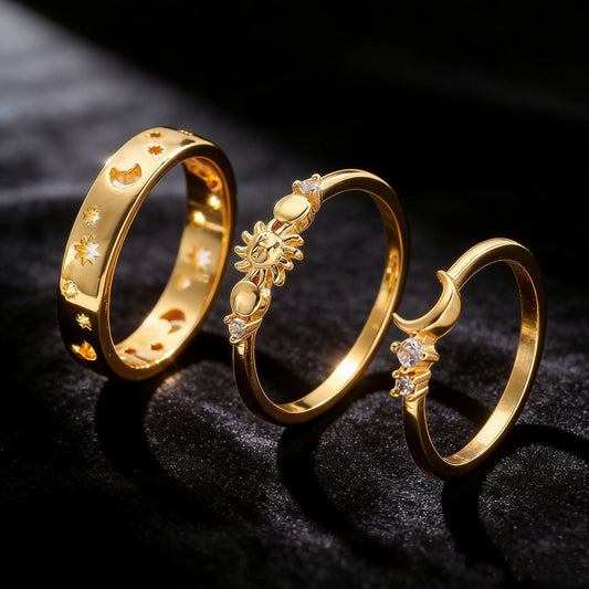Star And Moon Ring
