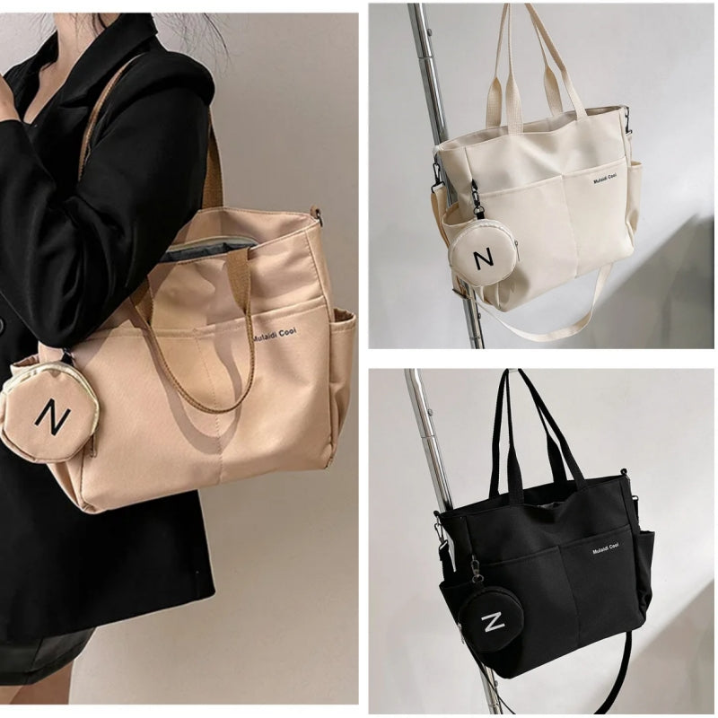 Canvas Tote Messenger Bag