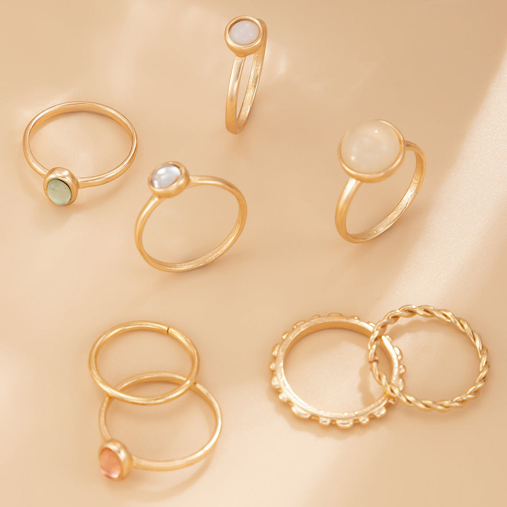 Ins Style Twist Hollow Cross Chain Ring