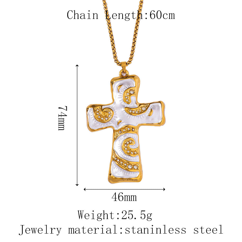 Drop Oil Cross Necklace For Men And Women