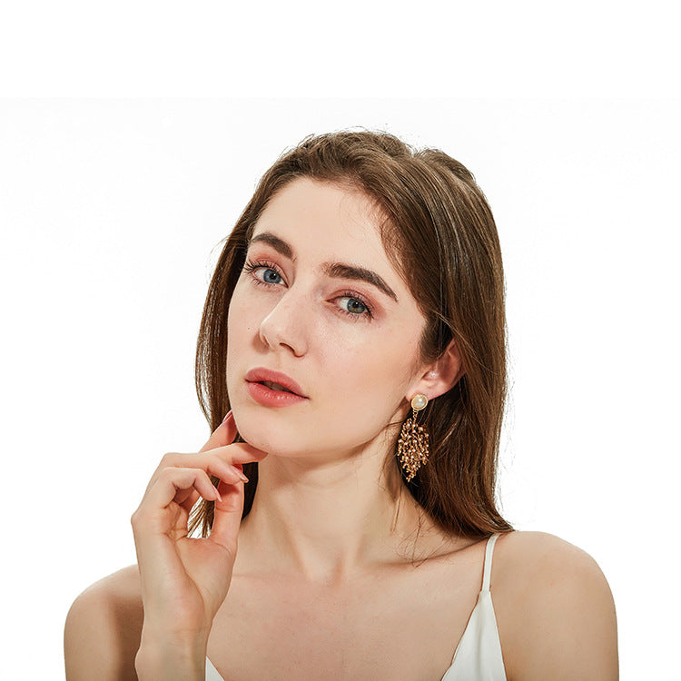 Coral Shape Alloy Earrings