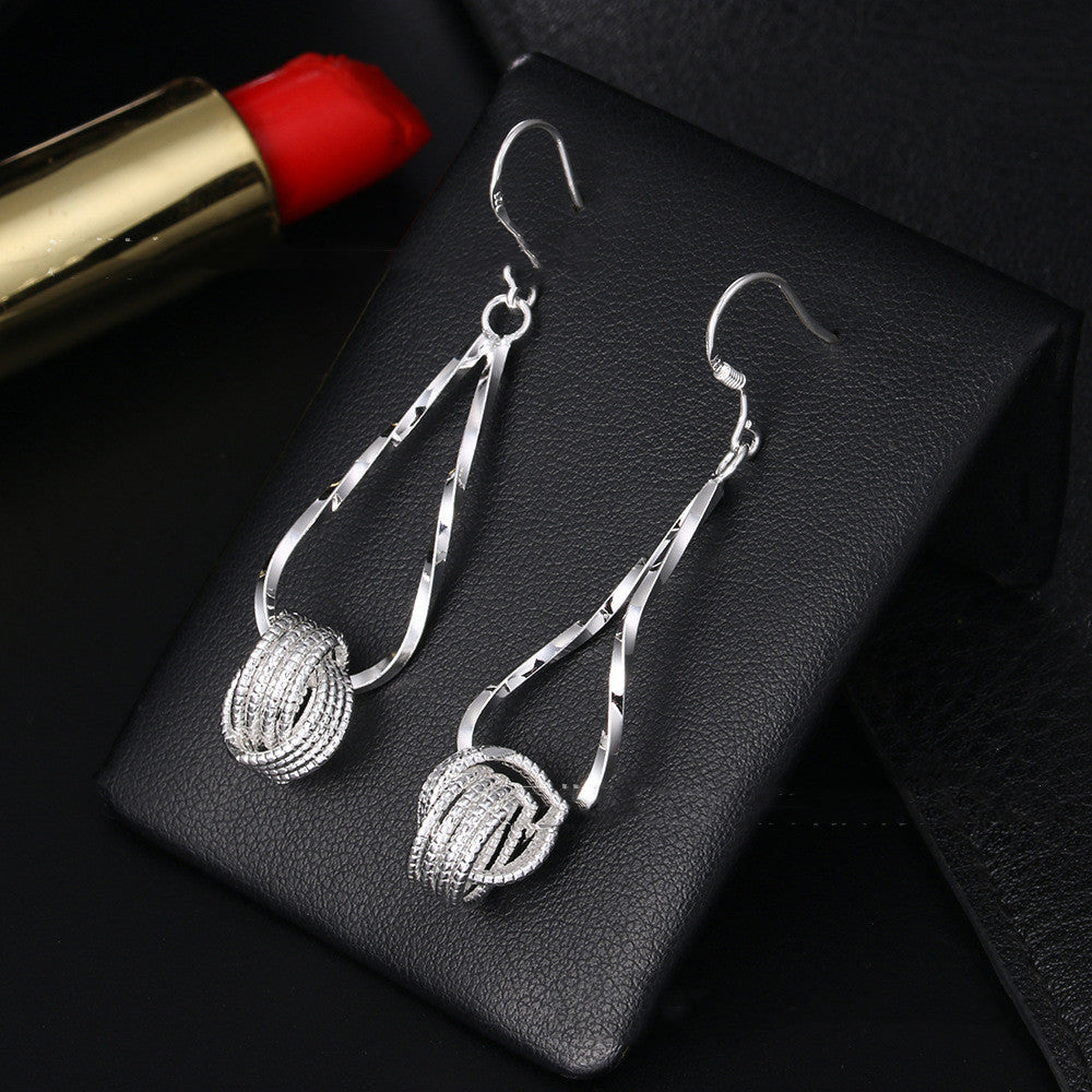 Water Drop Shaped Hanging Tennis Earrings
