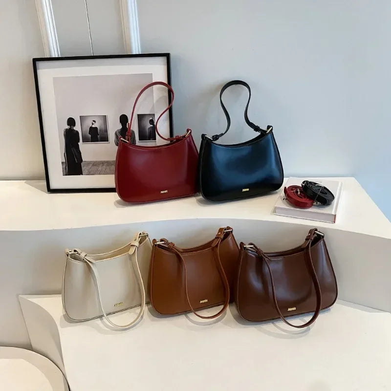 Red Underarm Shoulder Bags For Women New Texture Leather Crossbody Bag Luxury Designer Wedding Bride Handbags Sling Bag