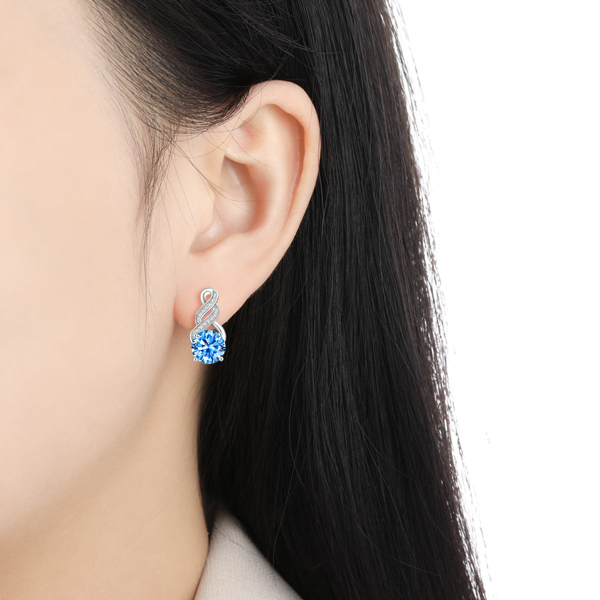 Cross Moissanite Earrings For Women