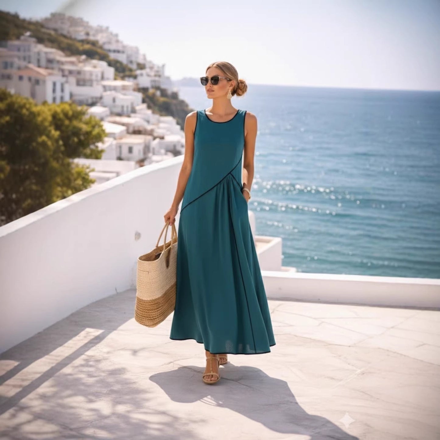 Mediterranean-style Vacation Dress