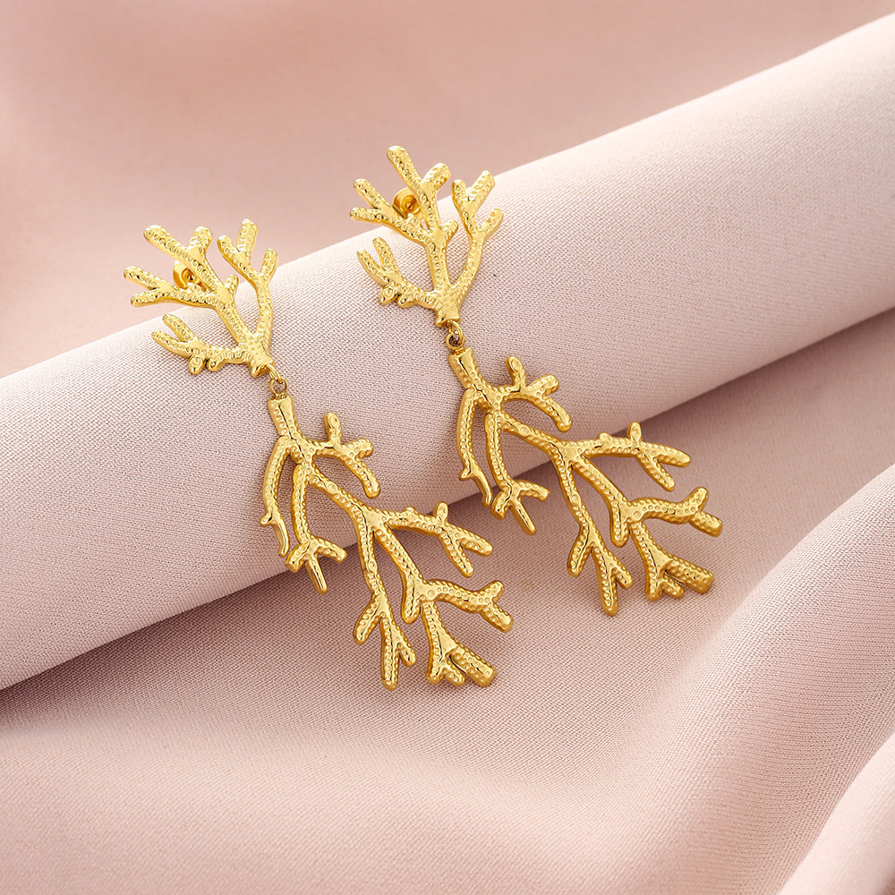 Irregular Long Tassel Waterdrop Earrings