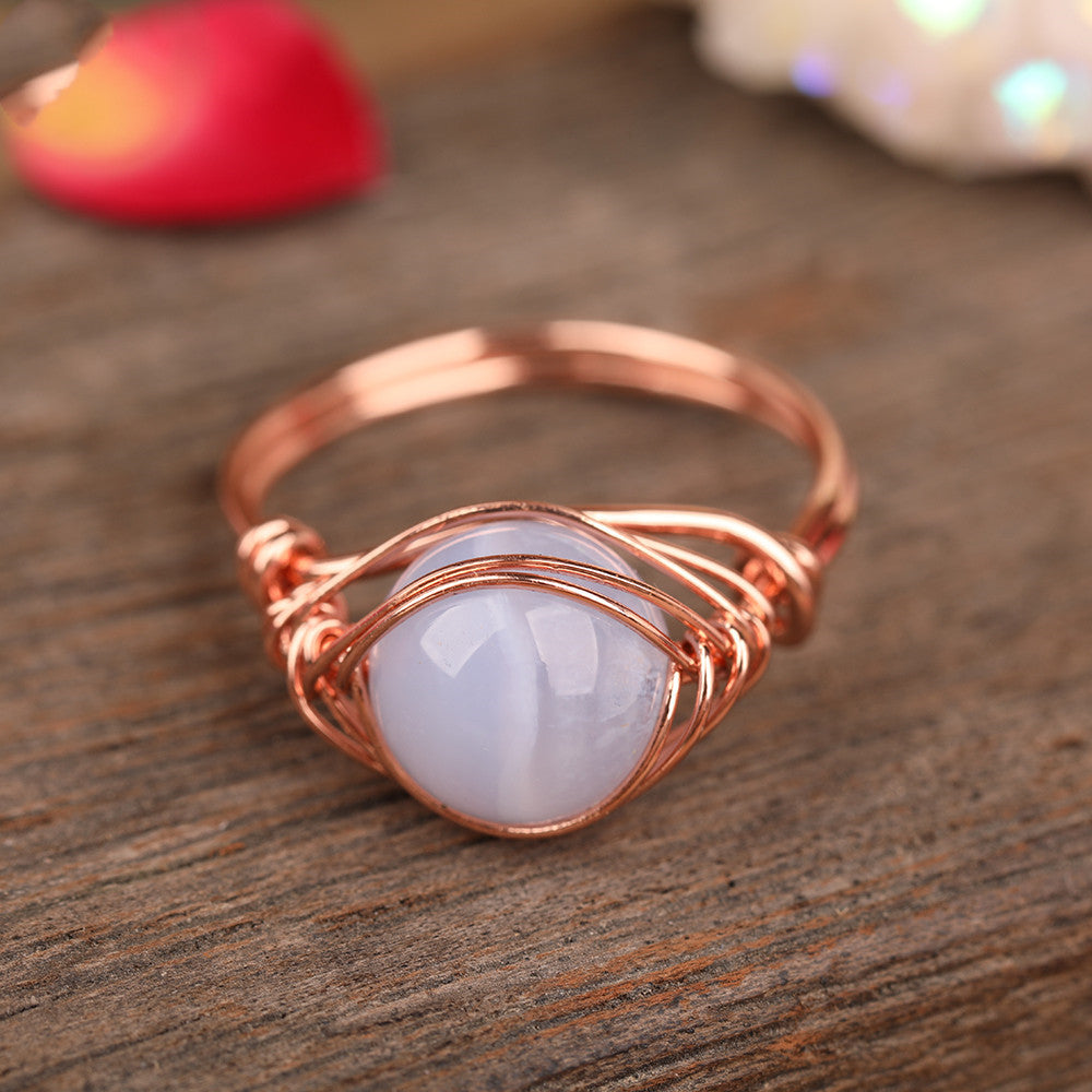 Single Stone Bead Handmade Ring