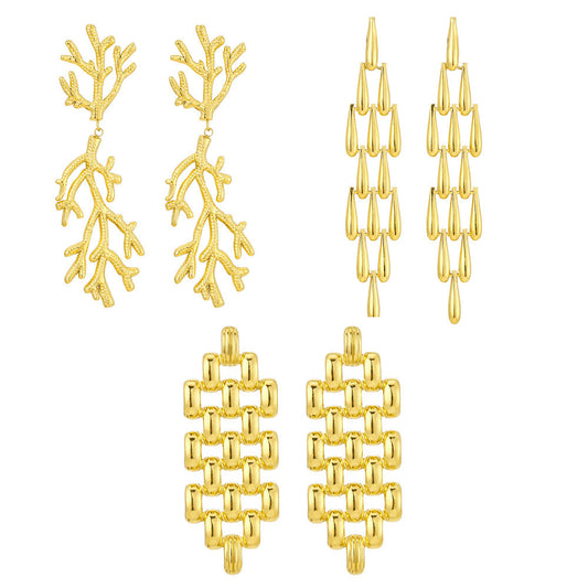 Irregular Long Tassel Waterdrop Earrings