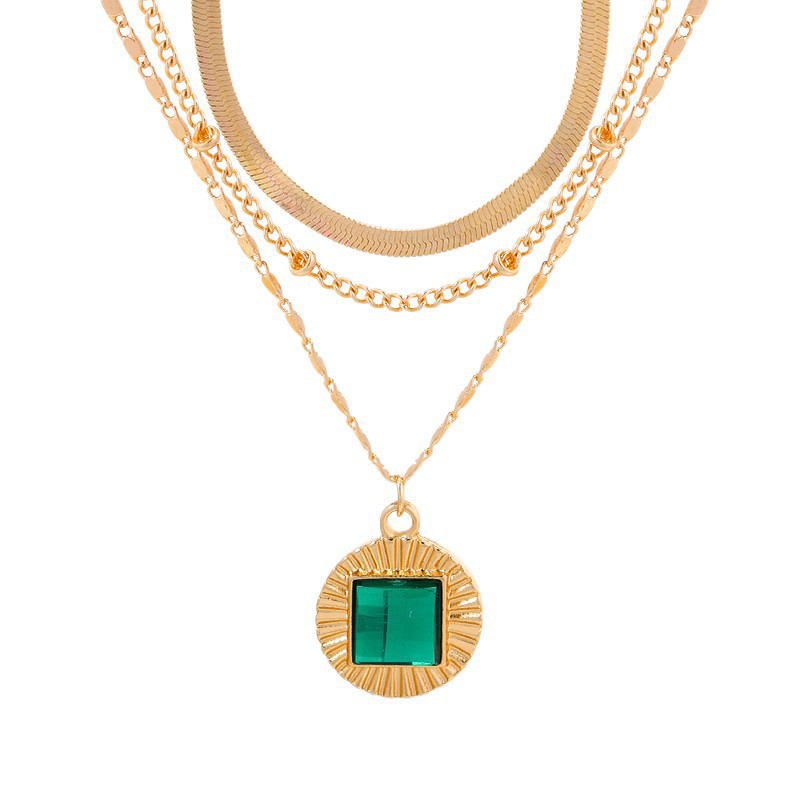Yuko Emerald Pendant Necklace
