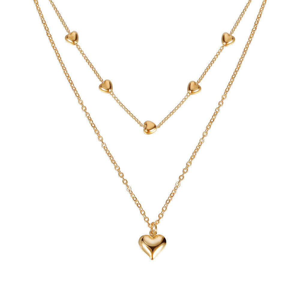 Double-layer Heart Necklace