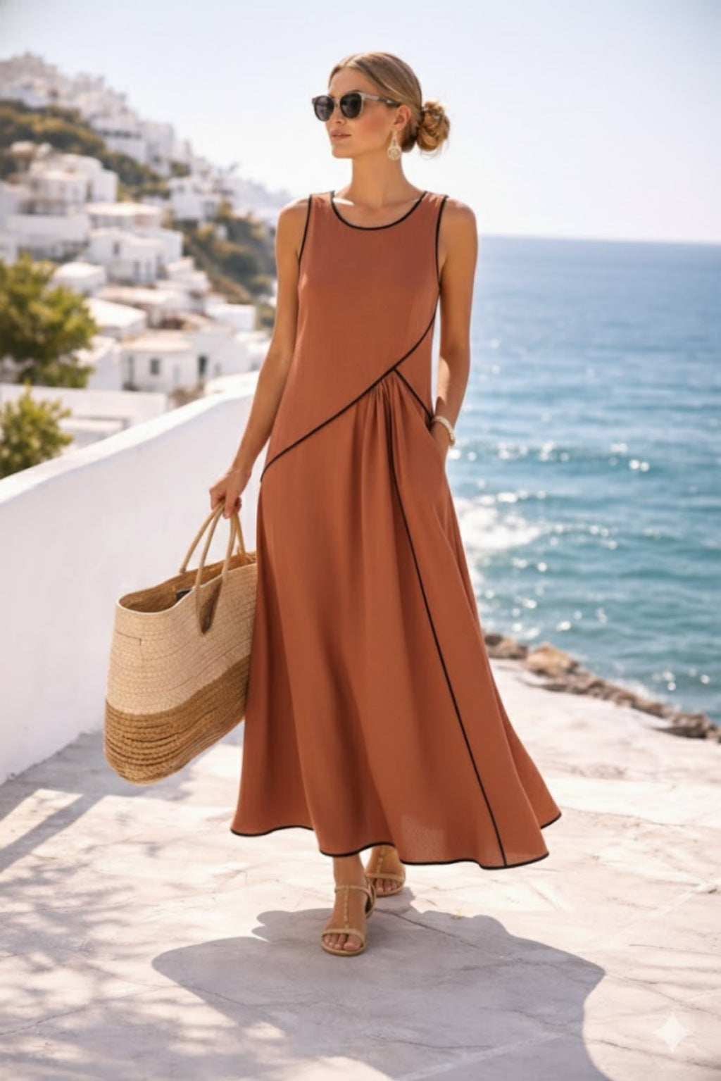 Mediterranean-style Vacation Dress