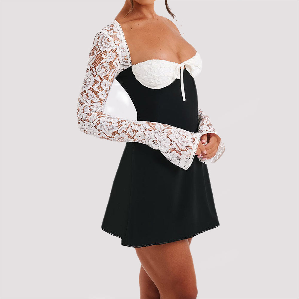 Corset Backless Lace Up Short Dresses