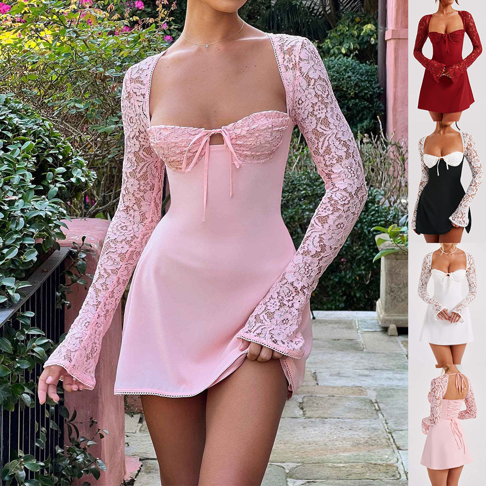 Corset Backless Lace Up Short Dresses