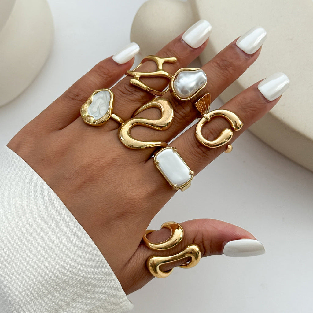 Open-end Pearl Ring Set