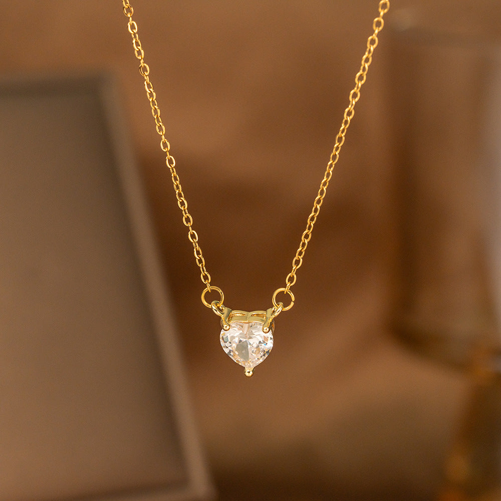 Single-diamond Pendant Necklace
