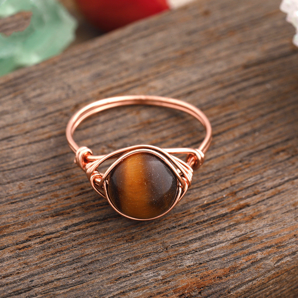Single Stone Bead Handmade Ring