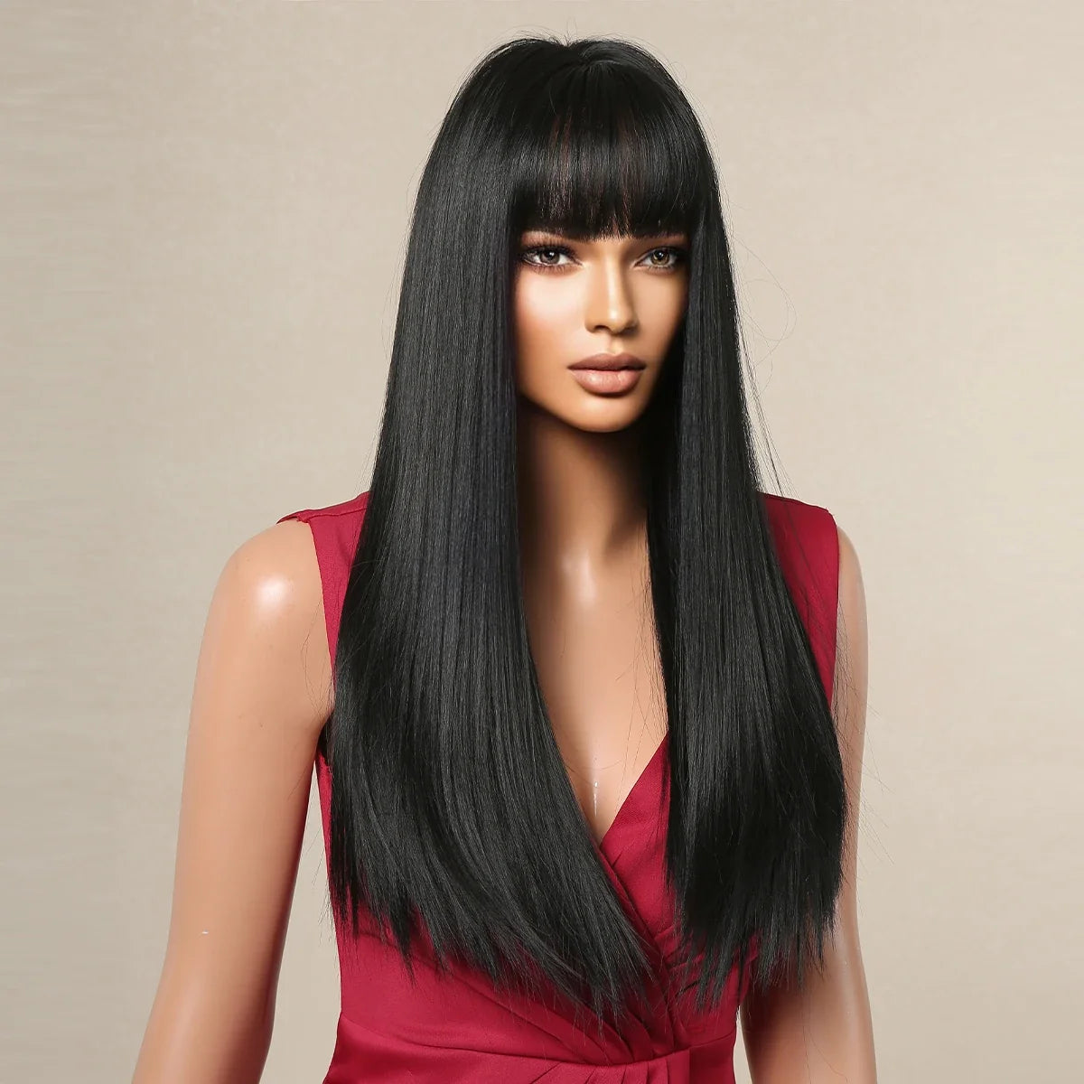 Black Hair Long Straight Wigs