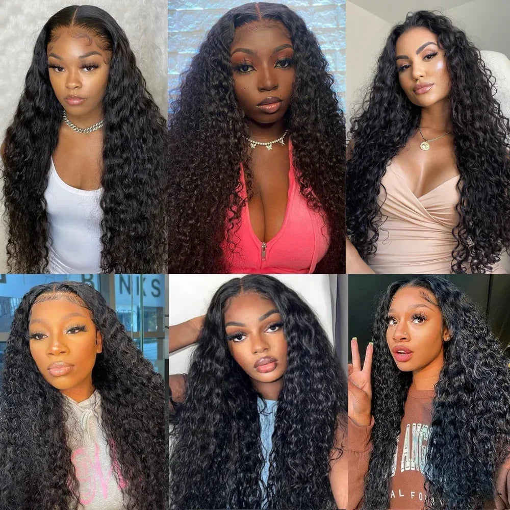 Black Long Curly Lace Front