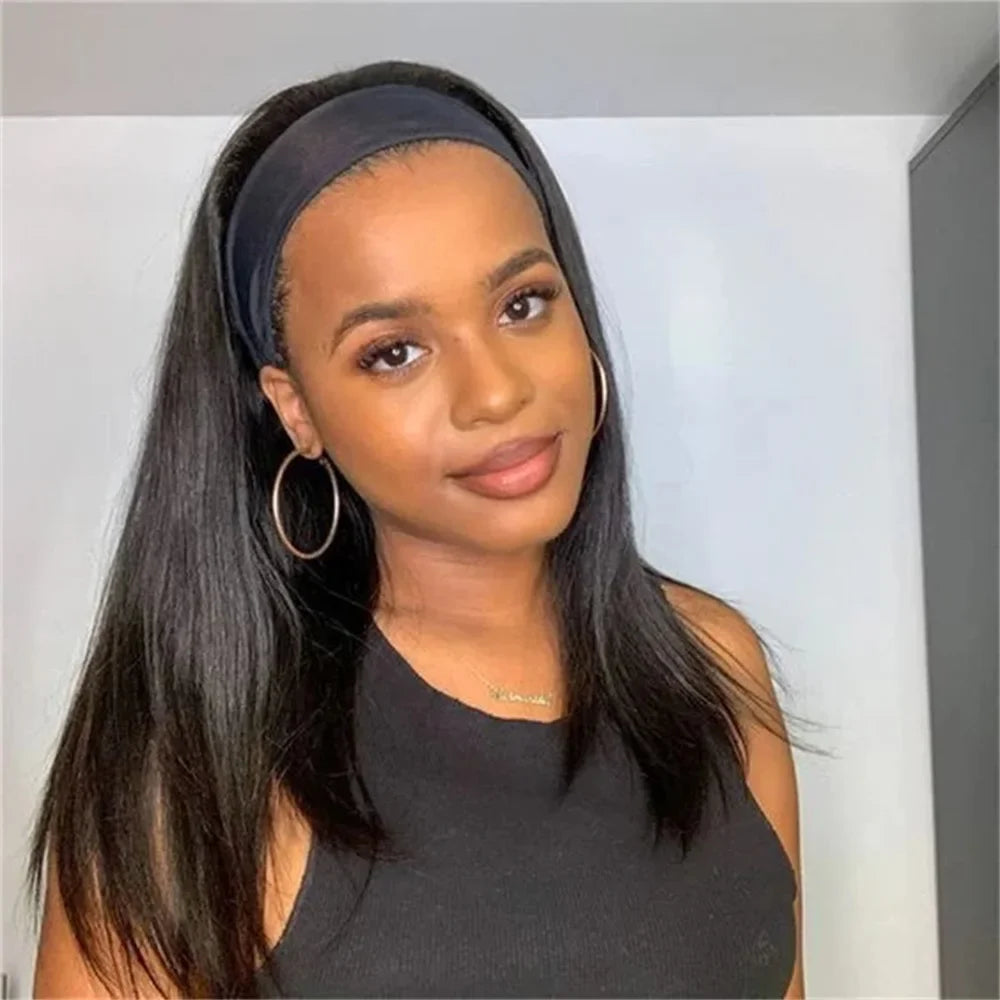 Headband Human Hair Wigs