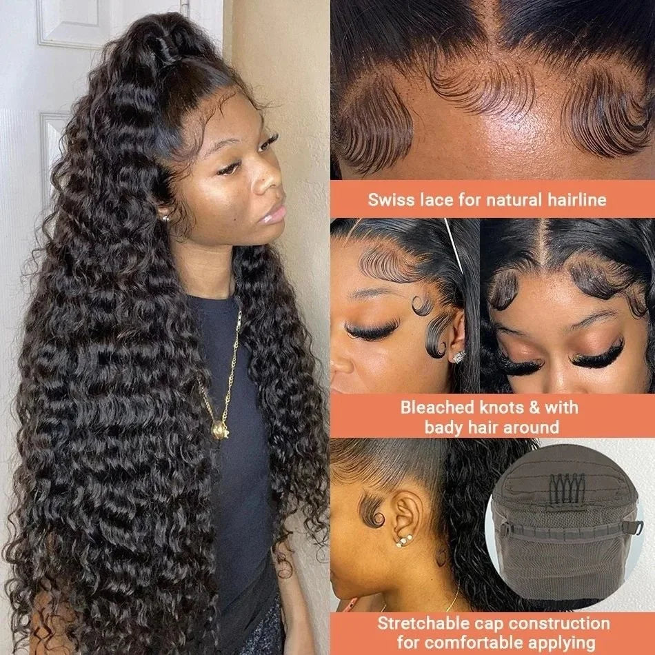 Density Curly Human Hair Wigs