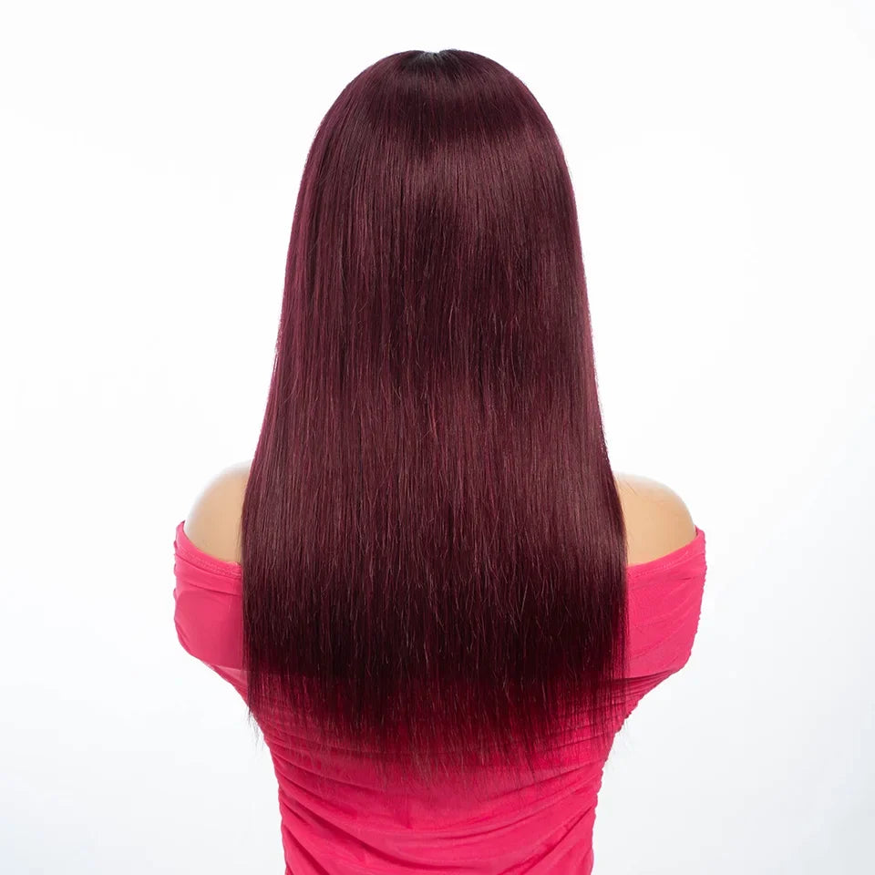 Wine Red Straight Hair Wig