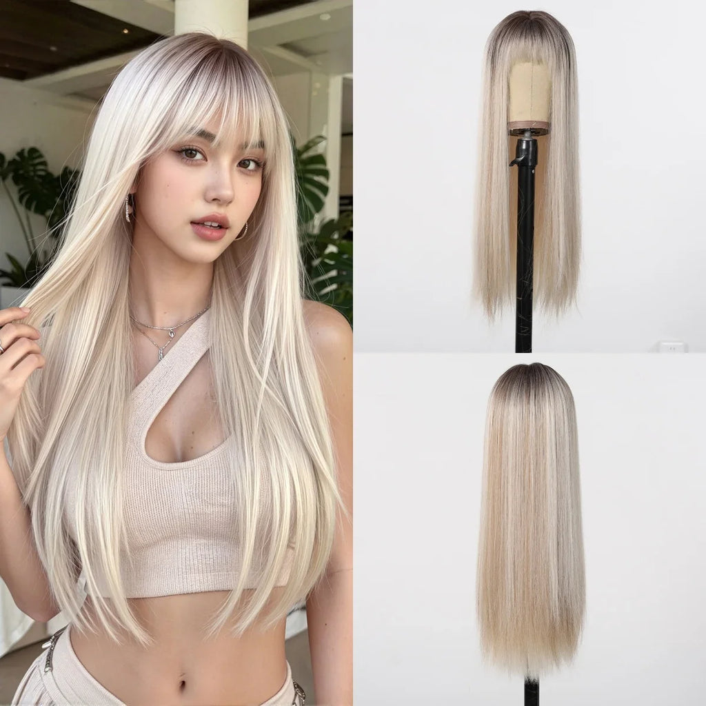 Blonde Long Straight Wig