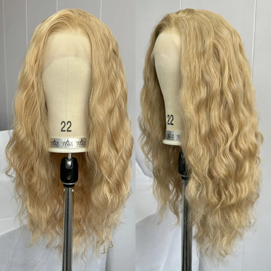 Long Blonde Highlight Natural Wave
