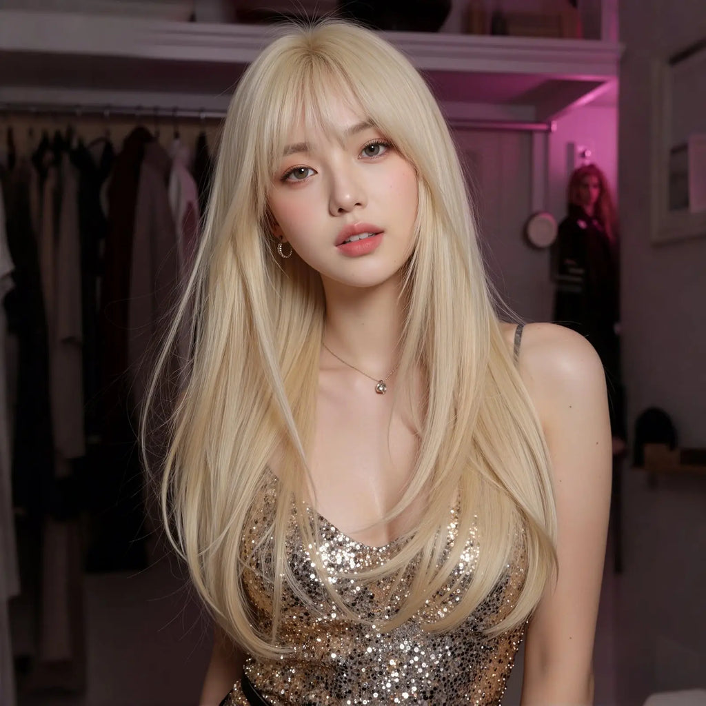Blonde Long Straight Wig