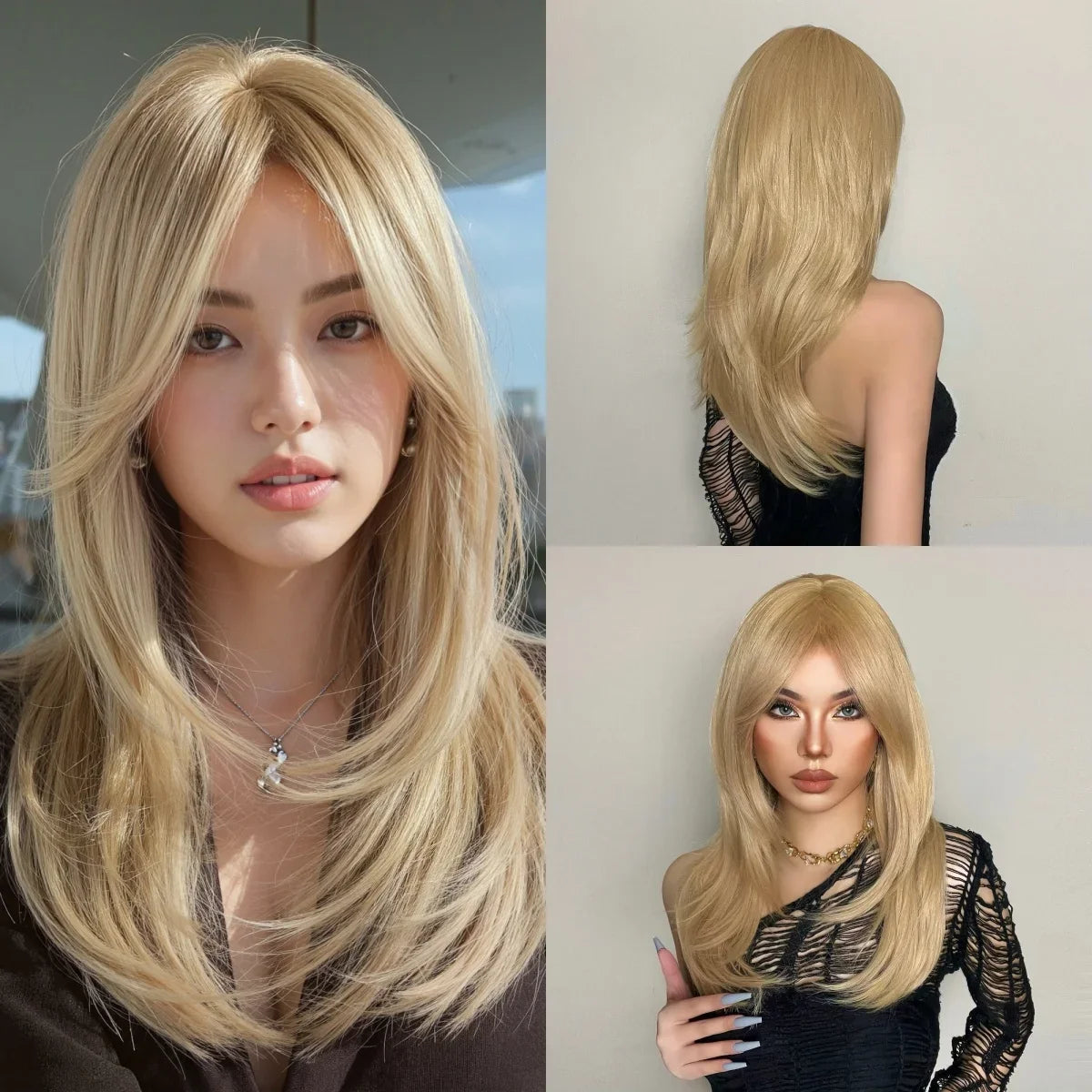 Blonde Long Straight Wig