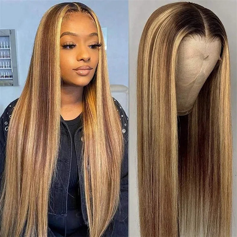 New piano long straight hair wig