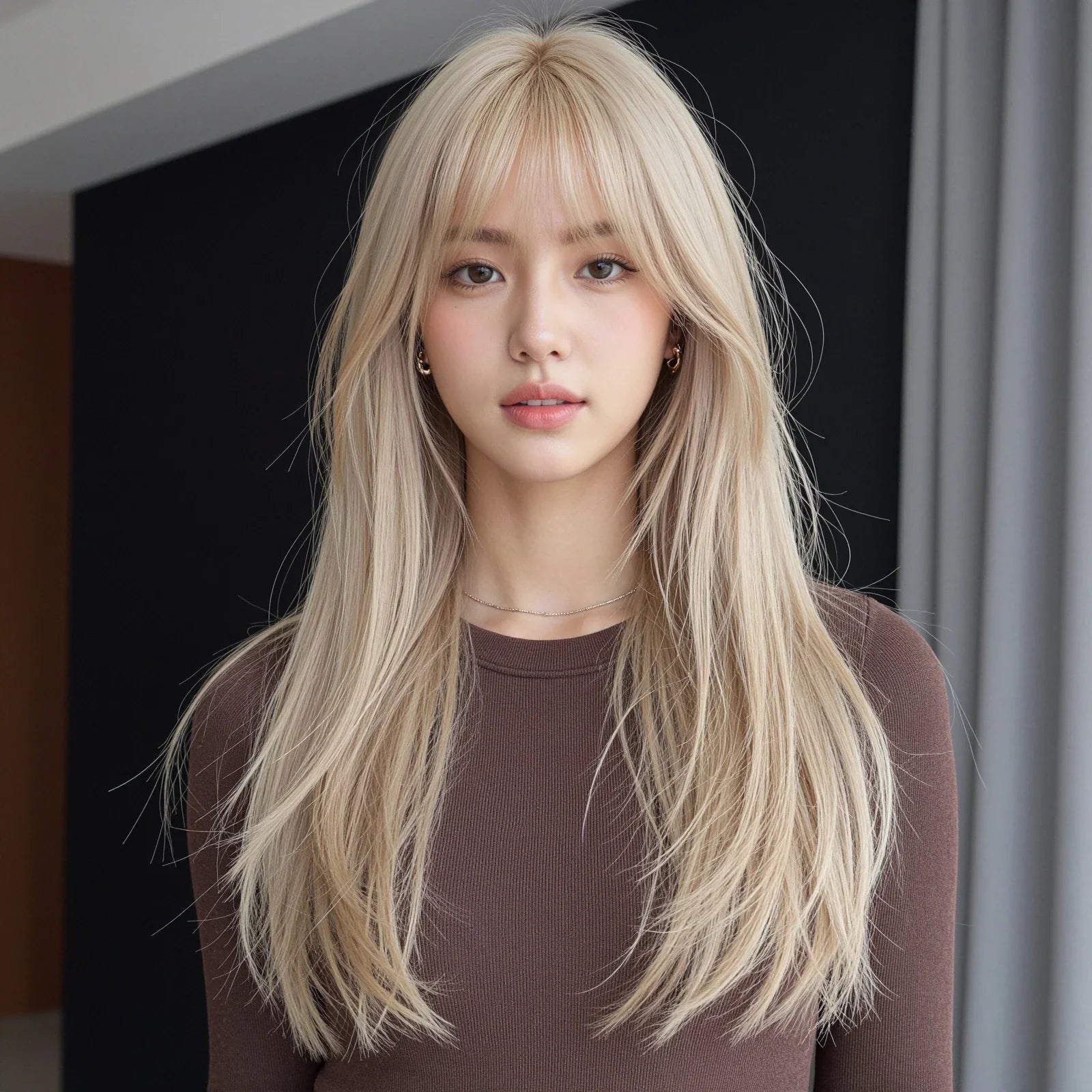 Blonde Long Straight Wig