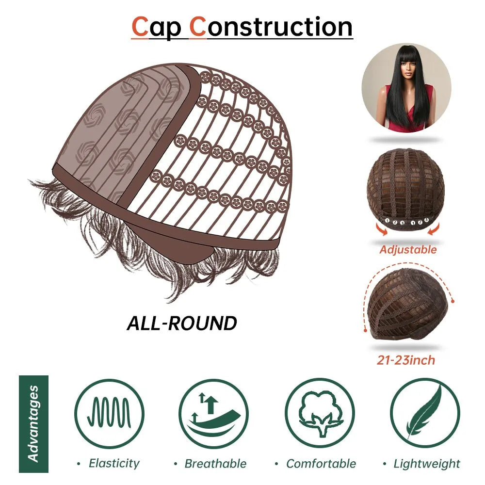 Black Hair Long Straight Wigs