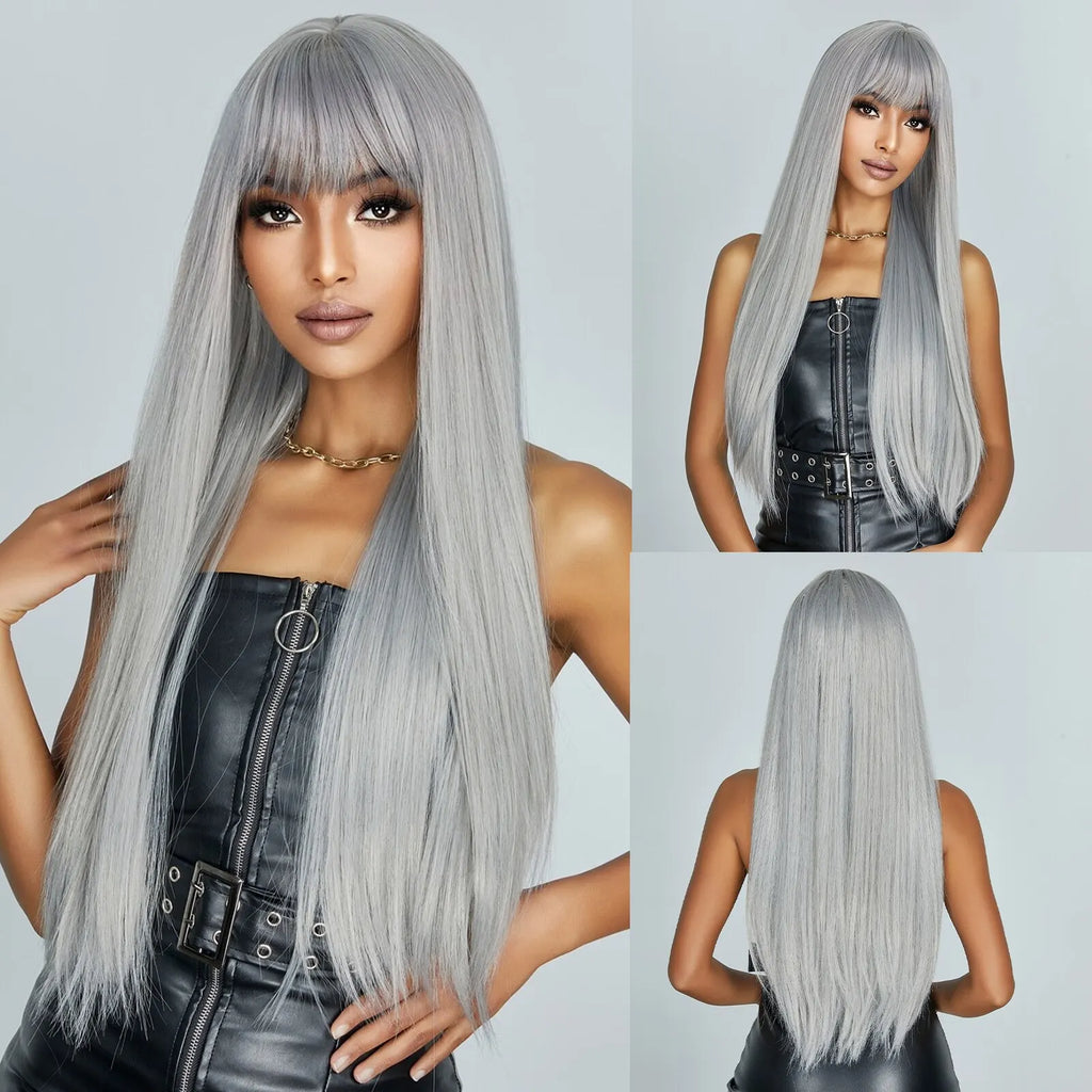 Black Hair Long Straight Wigs