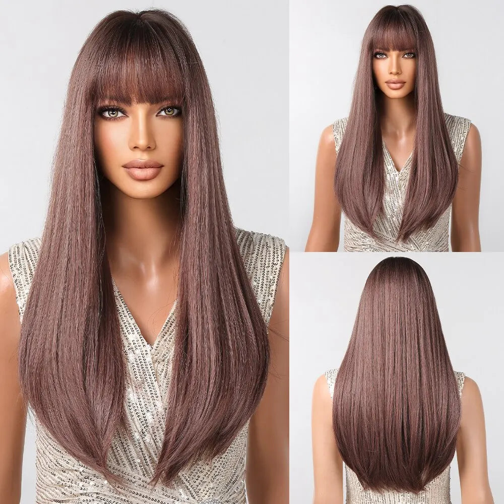 Black Hair Long Straight Wigs