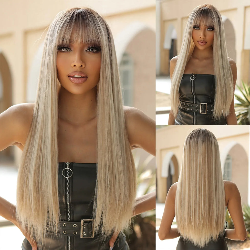 Black Hair Long Straight Wigs