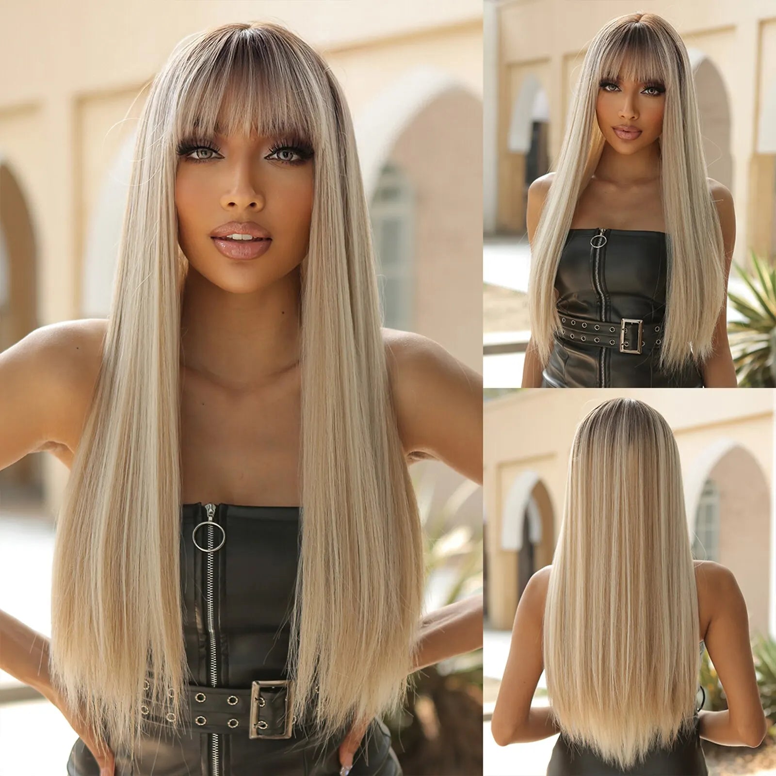 Black Hair Long Straight Wigs