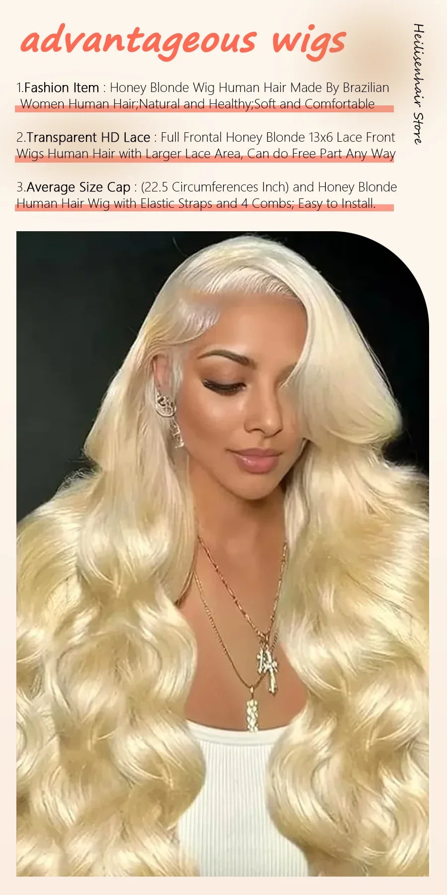 36 Inch #613 Honey Blonde