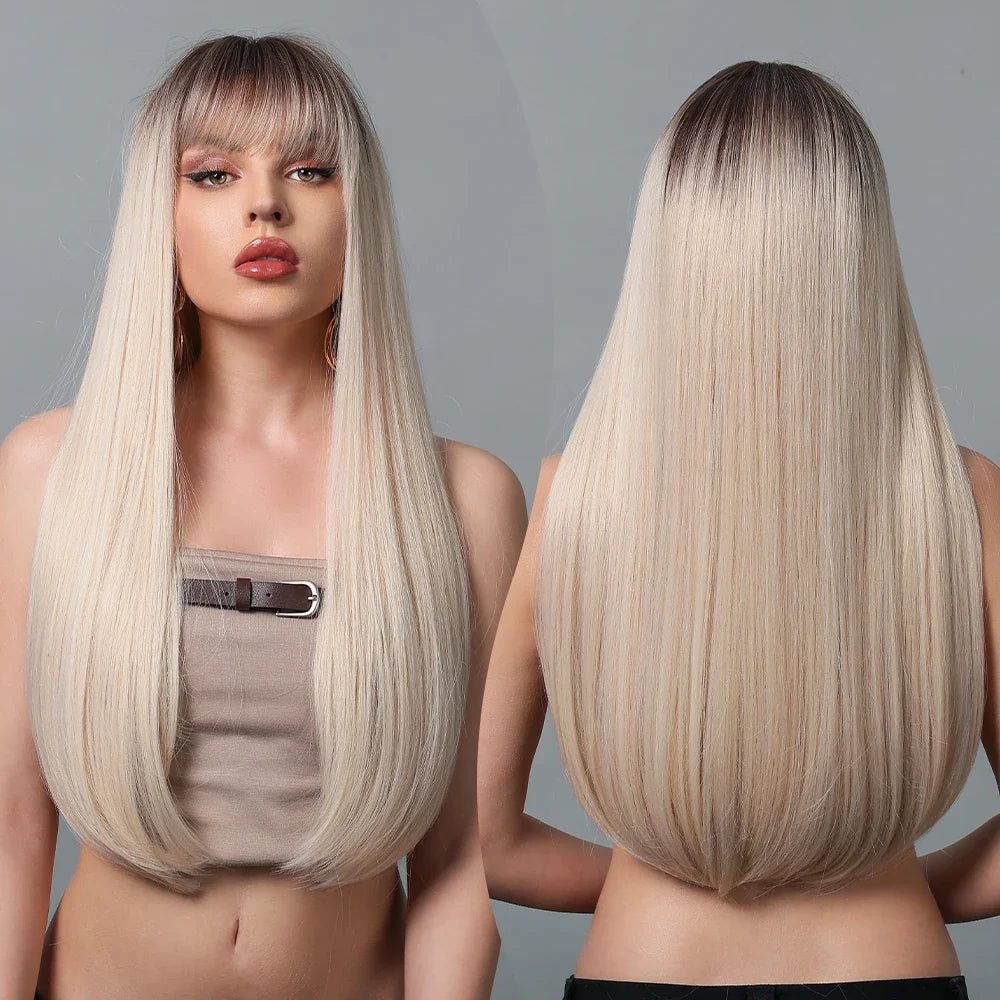 Black Hair Long Straight Wigs