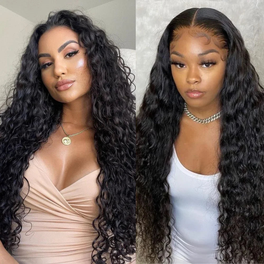 Black Long Curly Lace Front